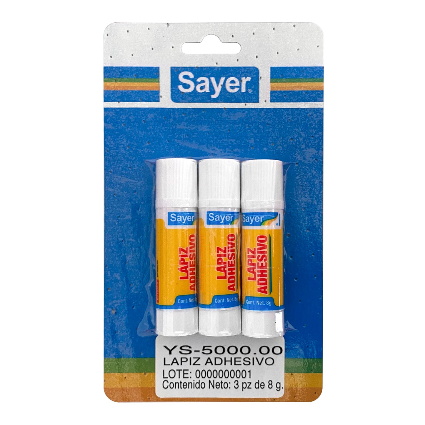 LAPIZ ADHESIVO 3 PZAS PAQ BLISTER